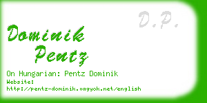 dominik pentz business card